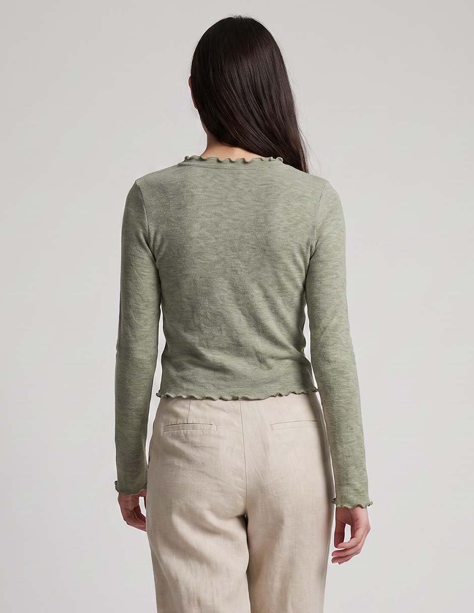 Suéter cuello redondo para mujer 2