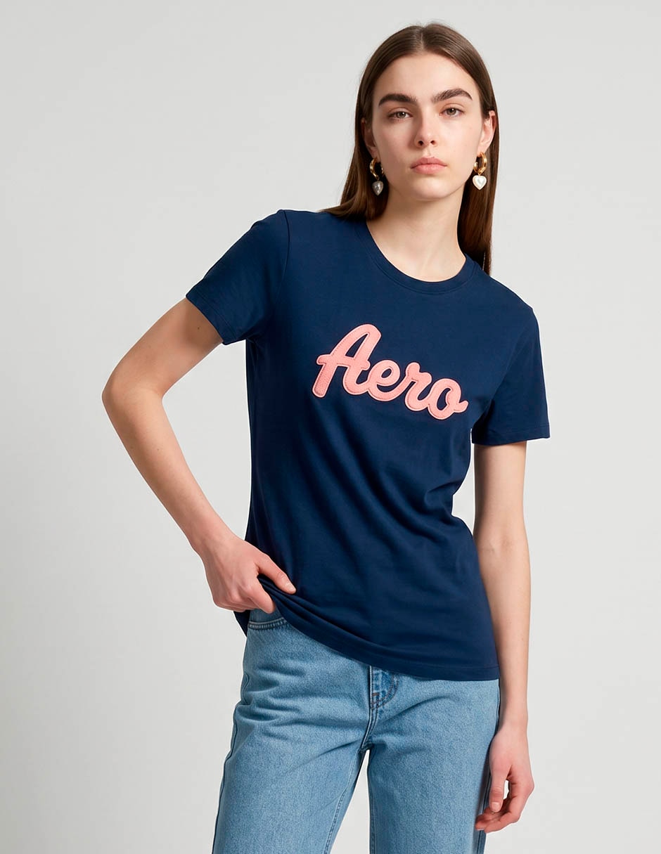 Playera manga corta cuello redondo para mujer Playera manga corta cuello redondo para mujer
