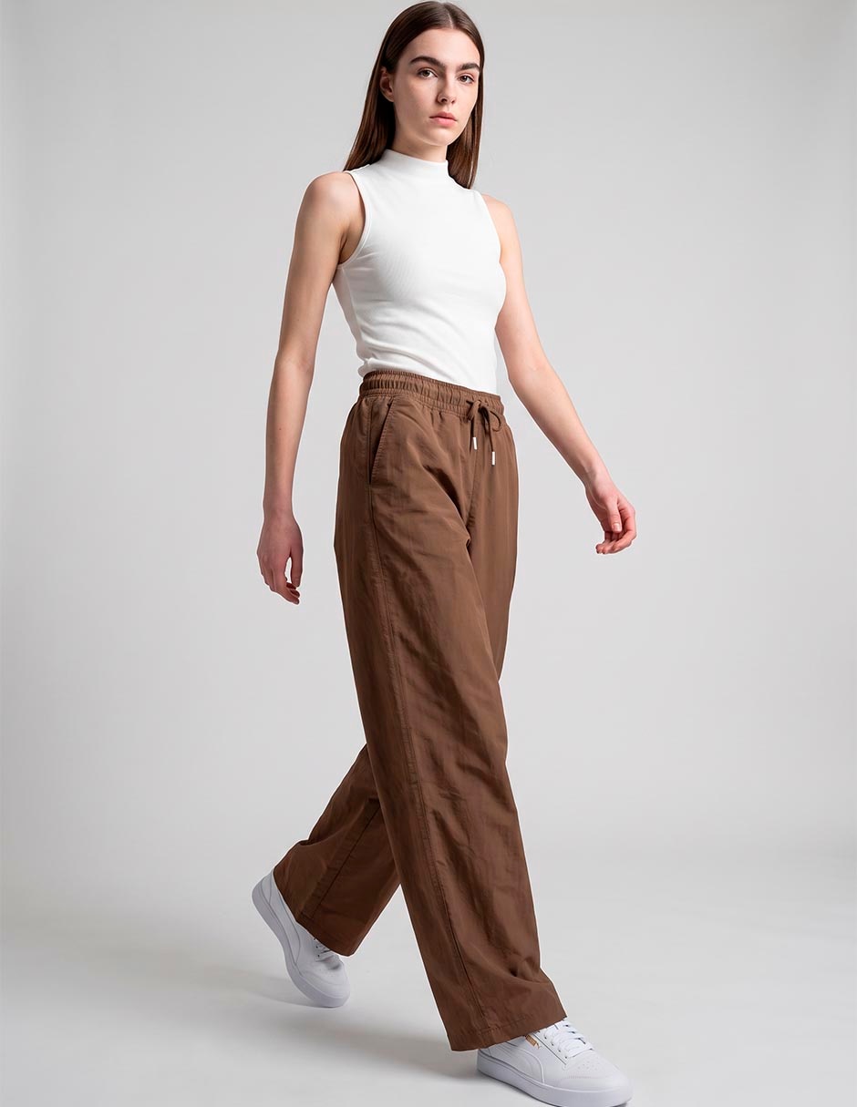 Pants straight con jareta para mujer 3