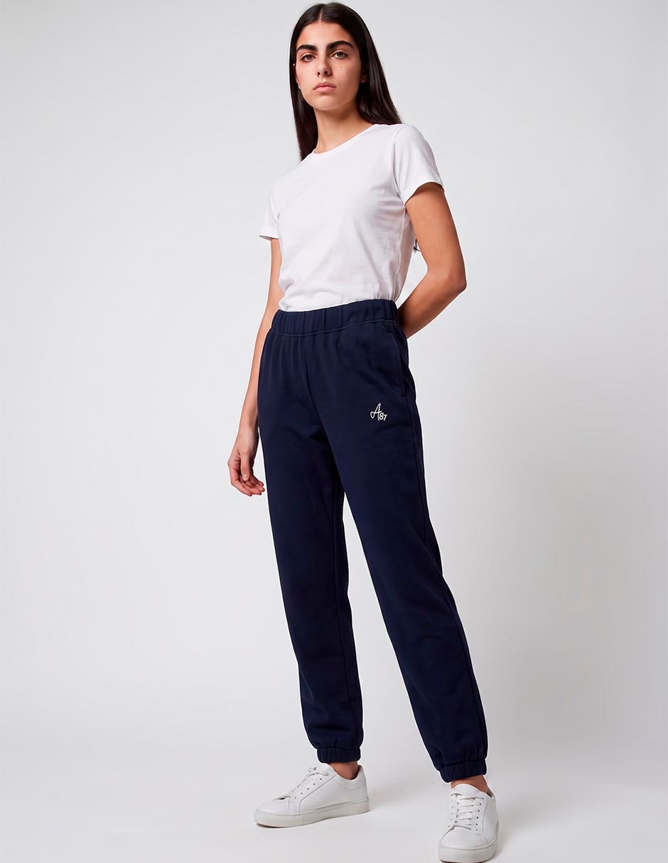 Pants slim con elástico para mujer