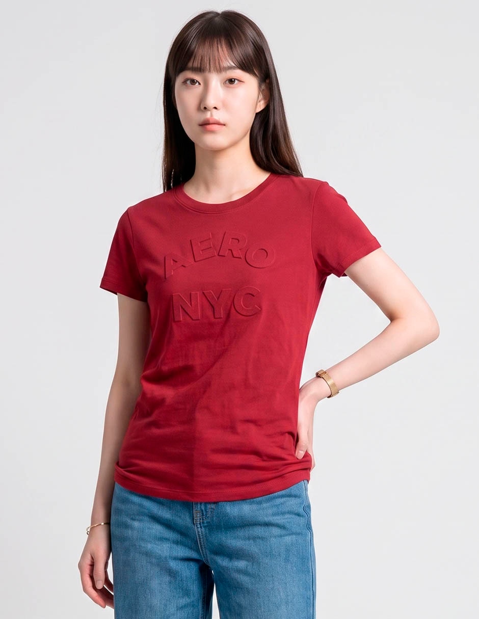 Playera manga corta cuello redondo para mujer 1