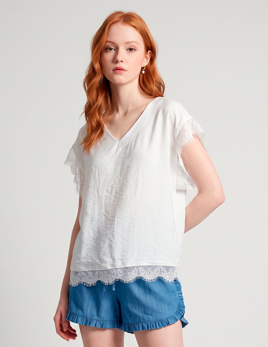 Blusa manga corta para mujer Blusa manga corta para mujer