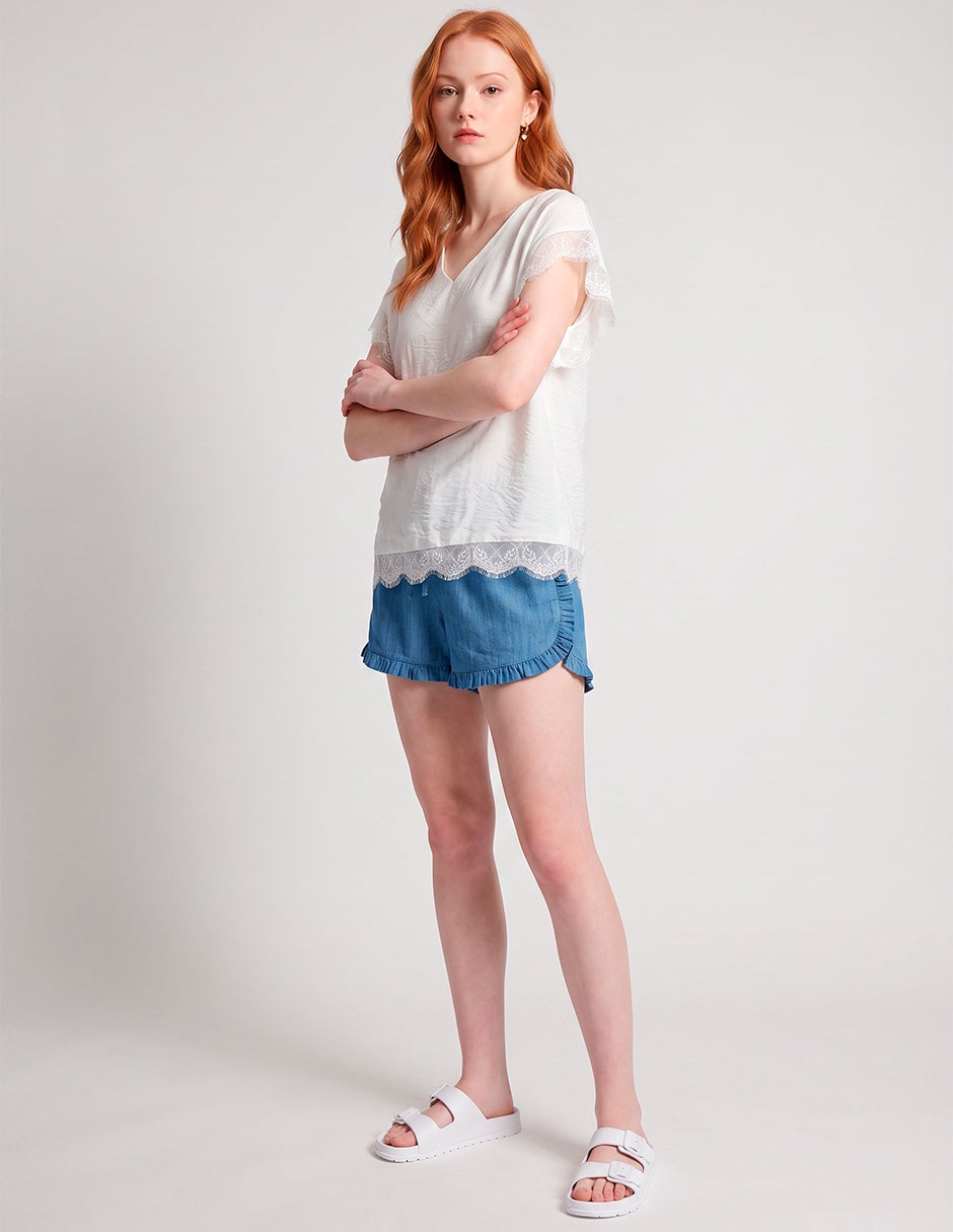 Blusa manga corta para mujer 3