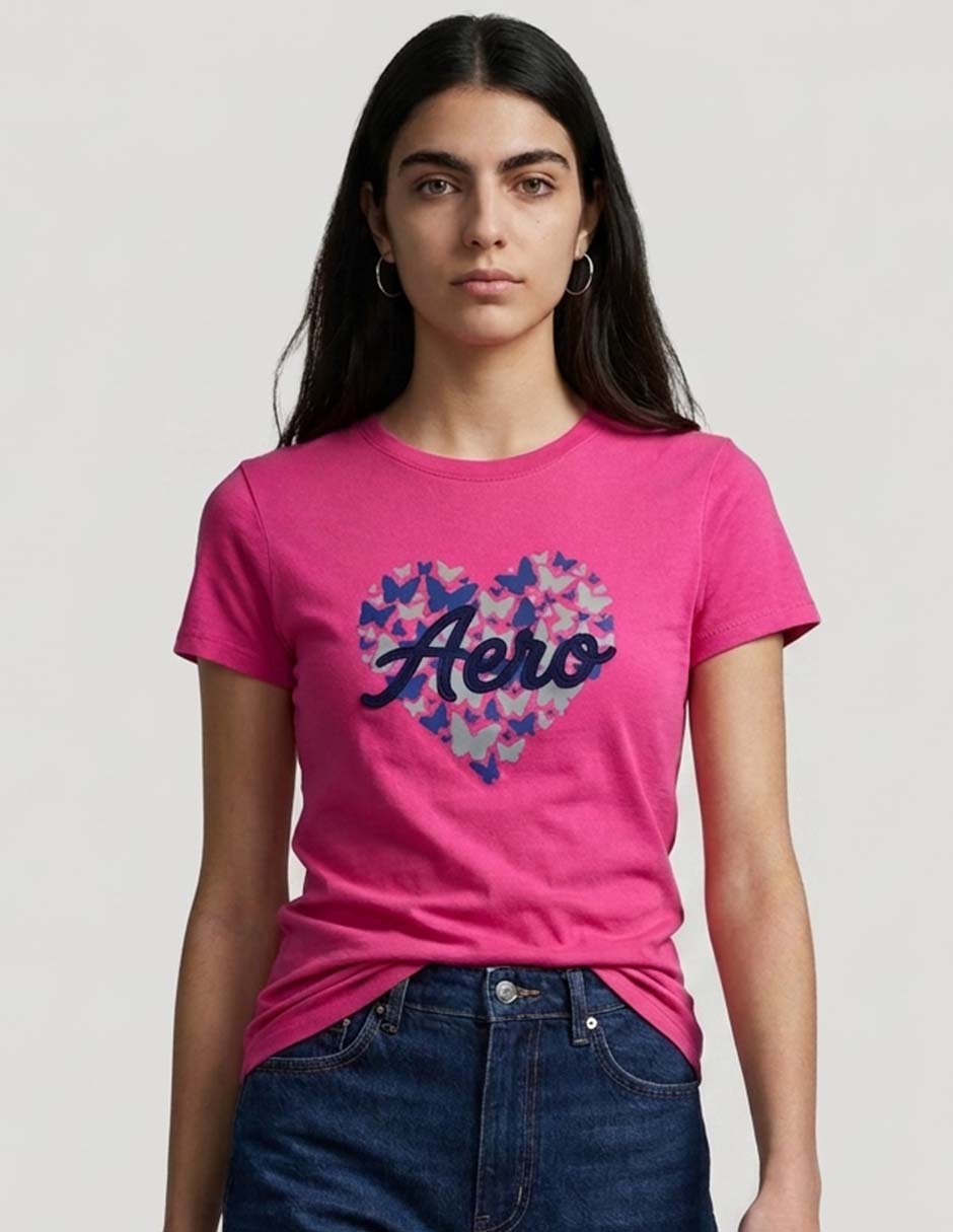 Playera manga corta cuello redondo para mujer Playera manga corta cuello redondo para mujer