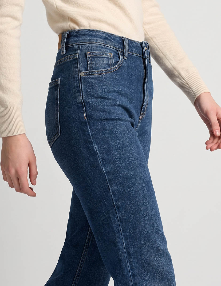 Jeans regular flare media cintura aéropostale para mujer 3