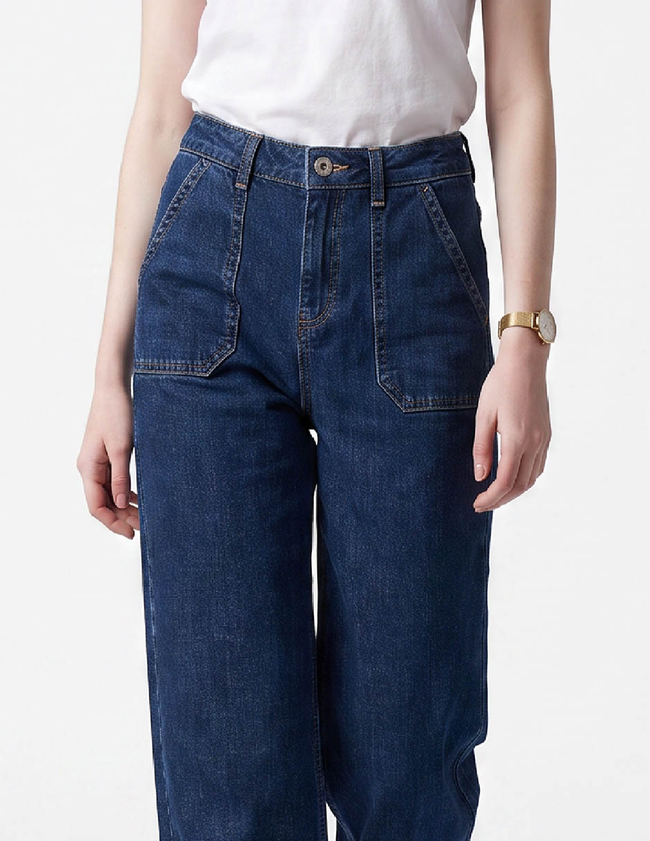Jeans regular straight media cintura aéropostale para mujer 3