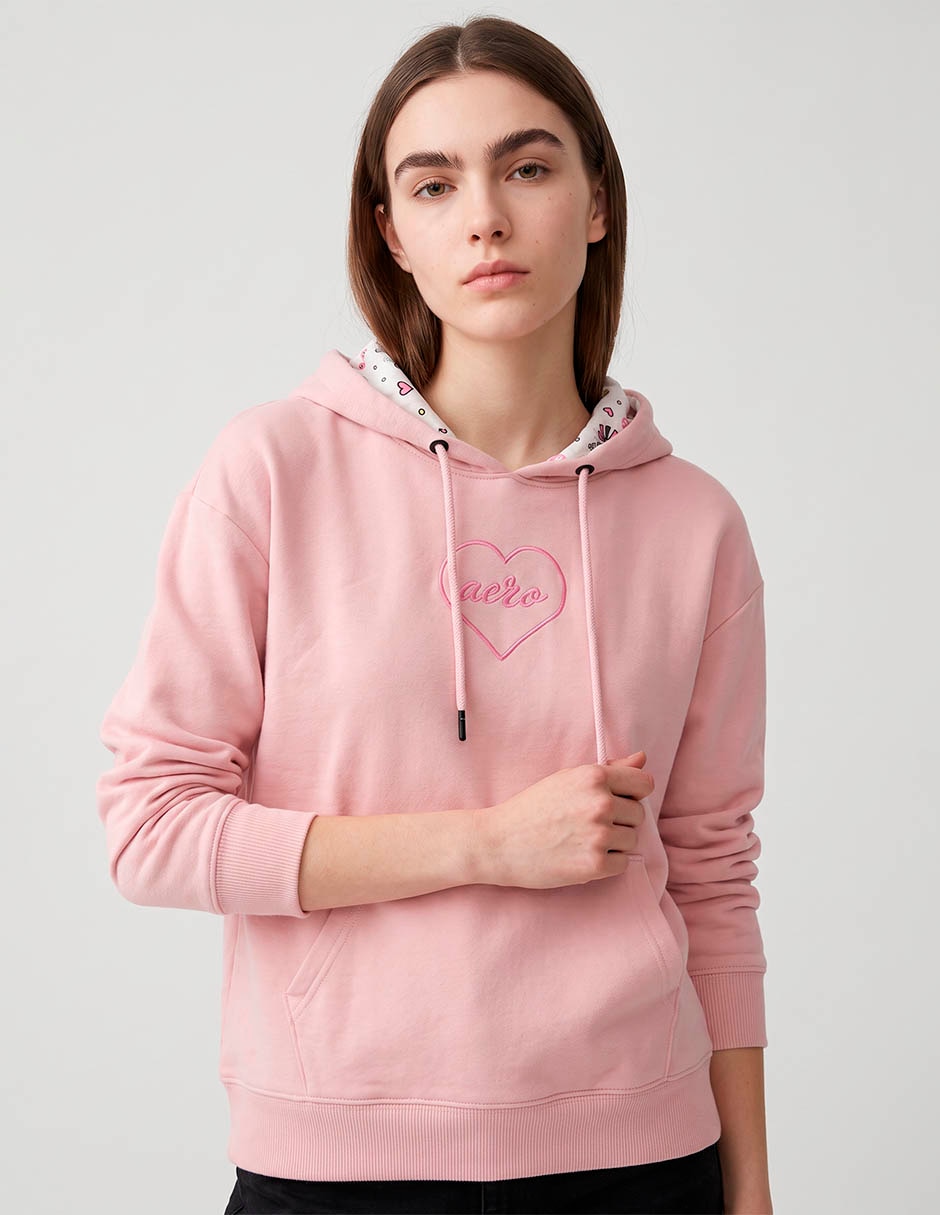 Sudadera con capucha y bolsa aéropostale para mujer