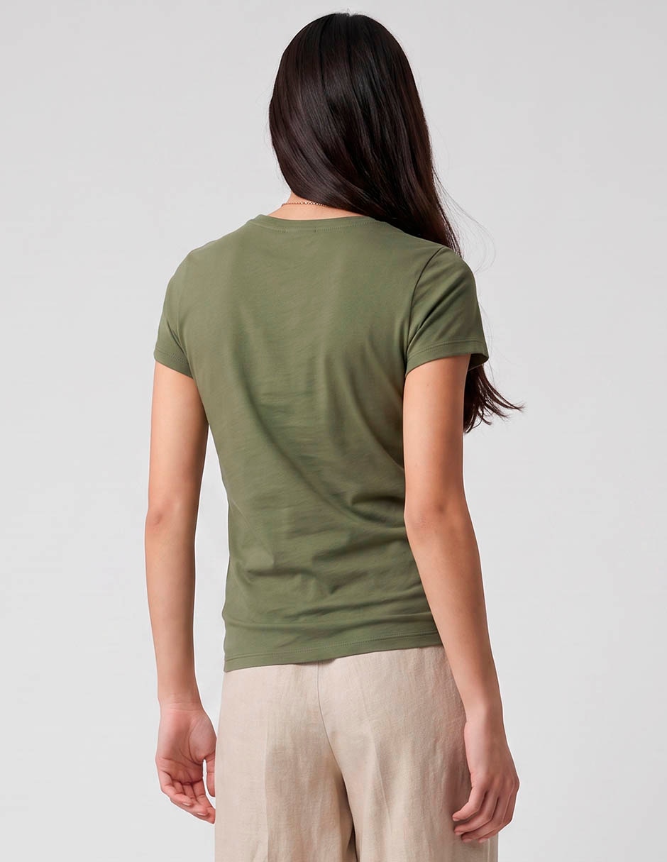 Playera manga corta cuello redondo para mujer 2