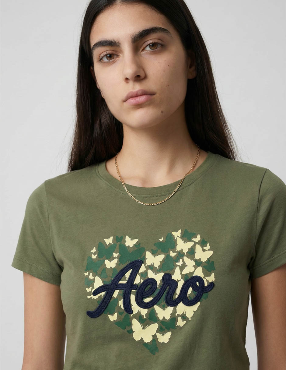 Playera manga corta cuello redondo para mujer 3