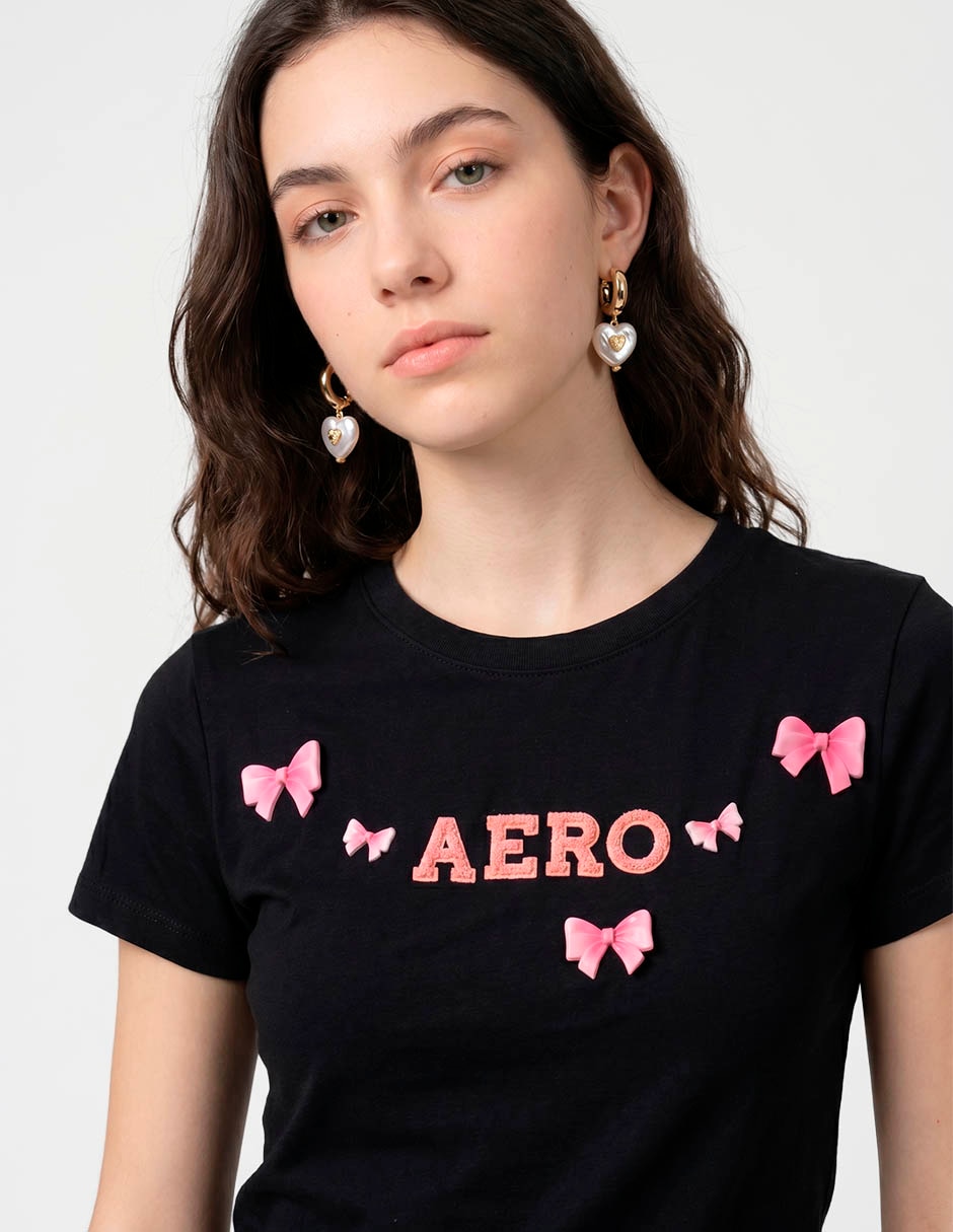 Playera manga corta aéropostale cuello redondo para mujer