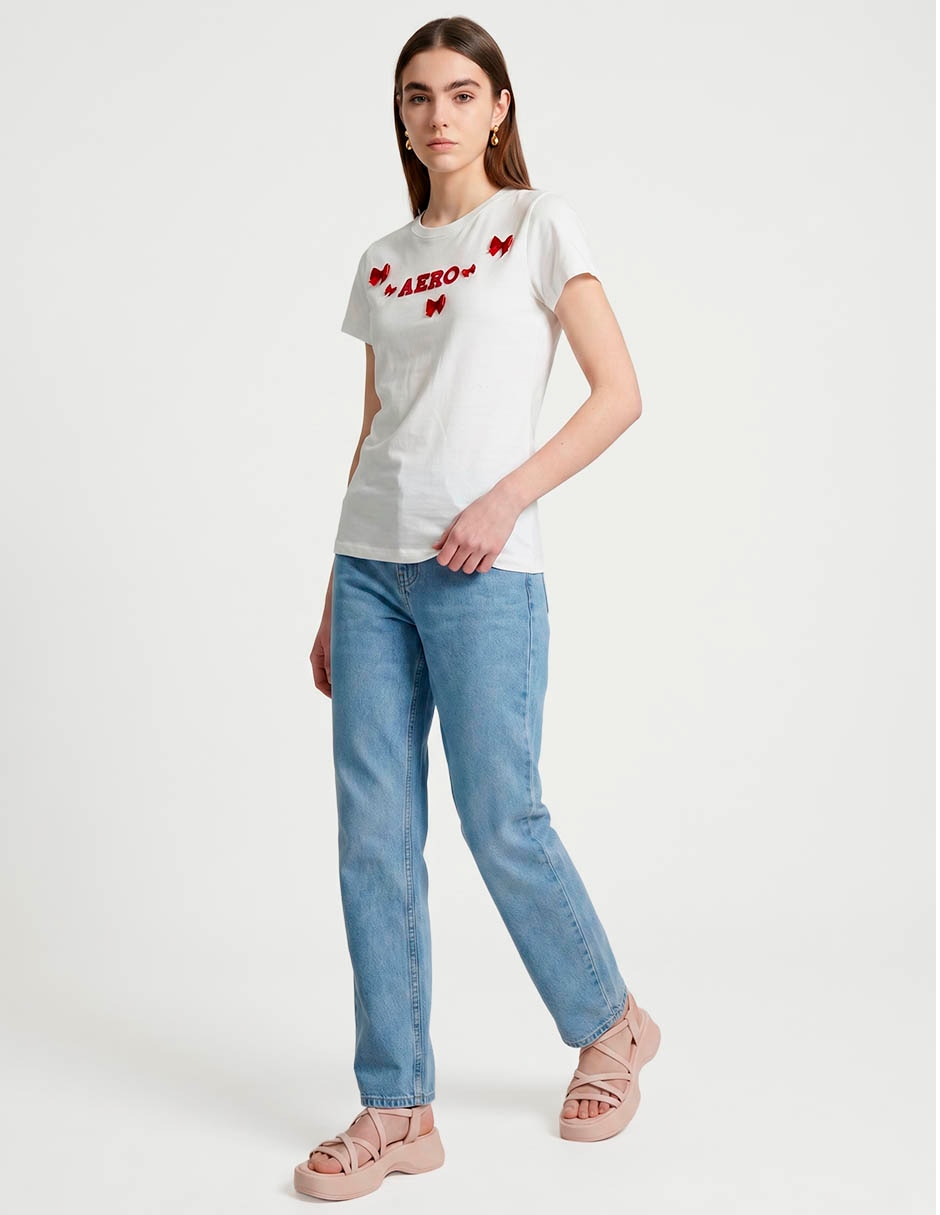 Playera manga corta aéropostale cuello redondo para mujer 3