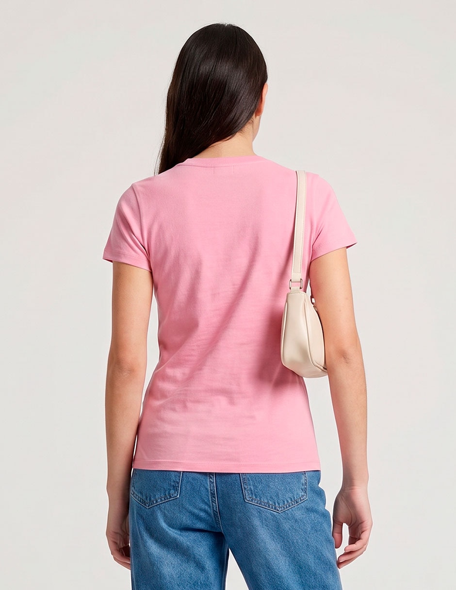 Playera manga corta cuello redondo para mujer 2