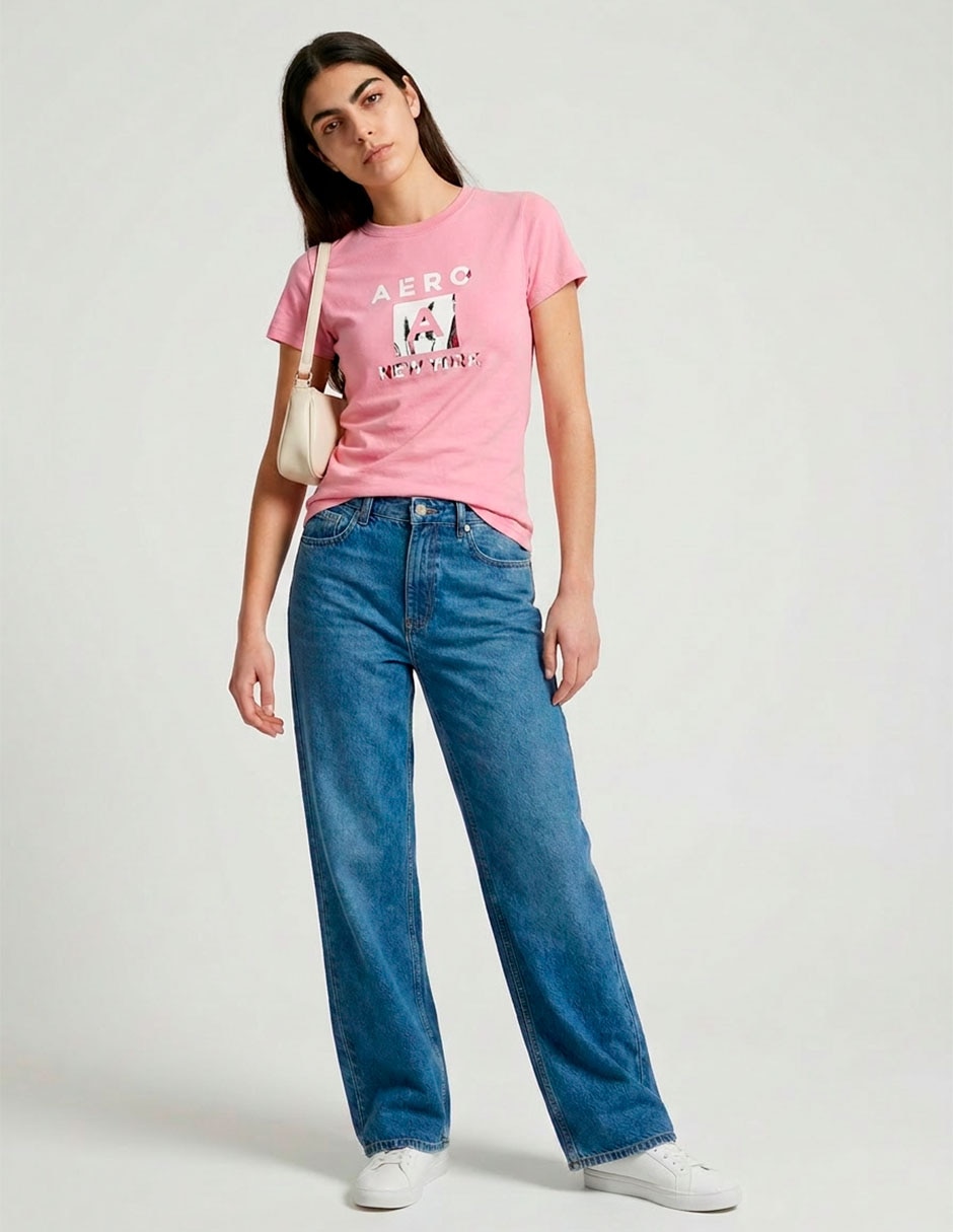Playera manga corta cuello redondo para mujer 3