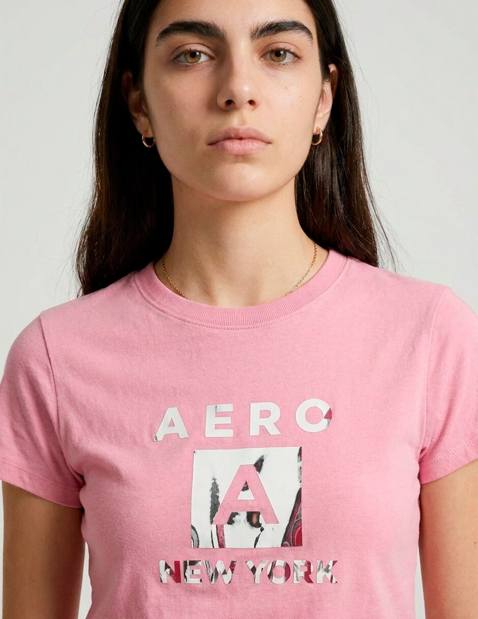 Playera manga corta cuello redondo para mujer 4