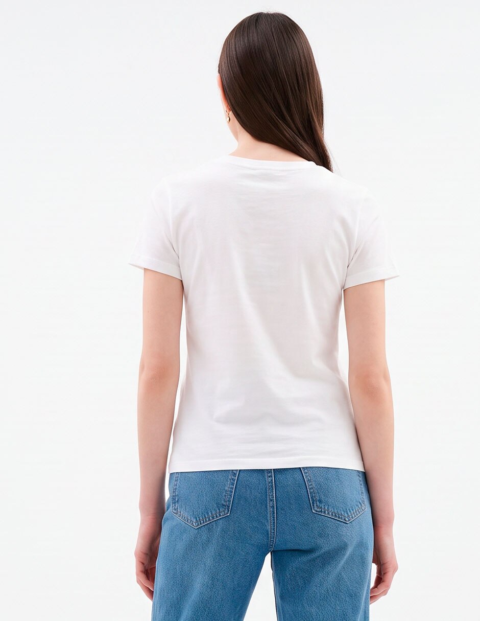 Playera manga corta cuello redondo para mujer 2
