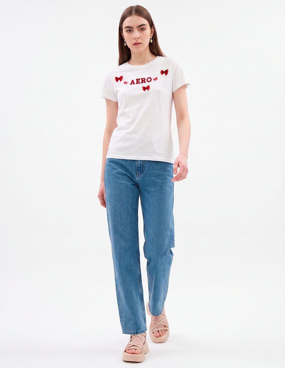 Playera manga corta cuello redondo para mujer 3