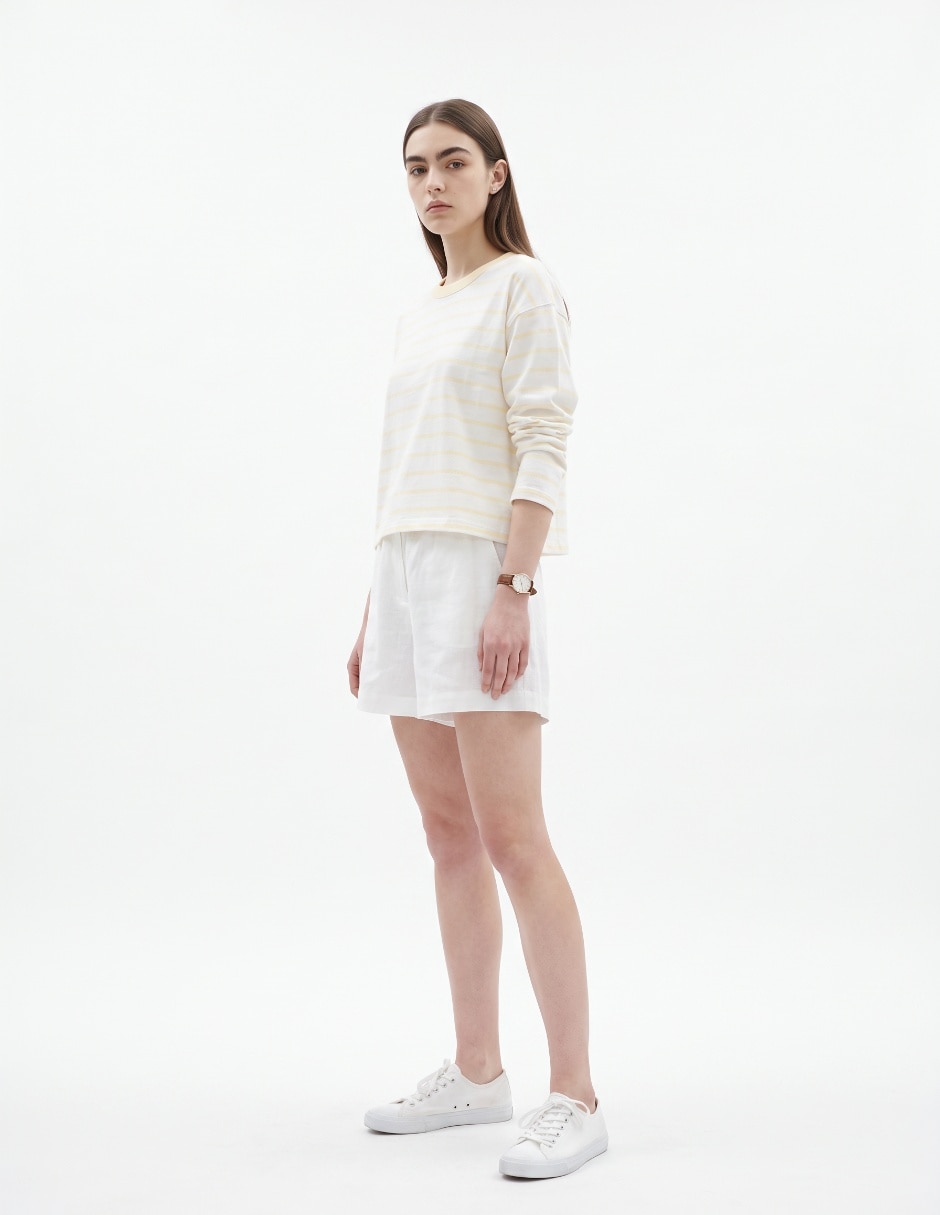 Playera manga larga Aéropostale cuello redondo para mujer 4