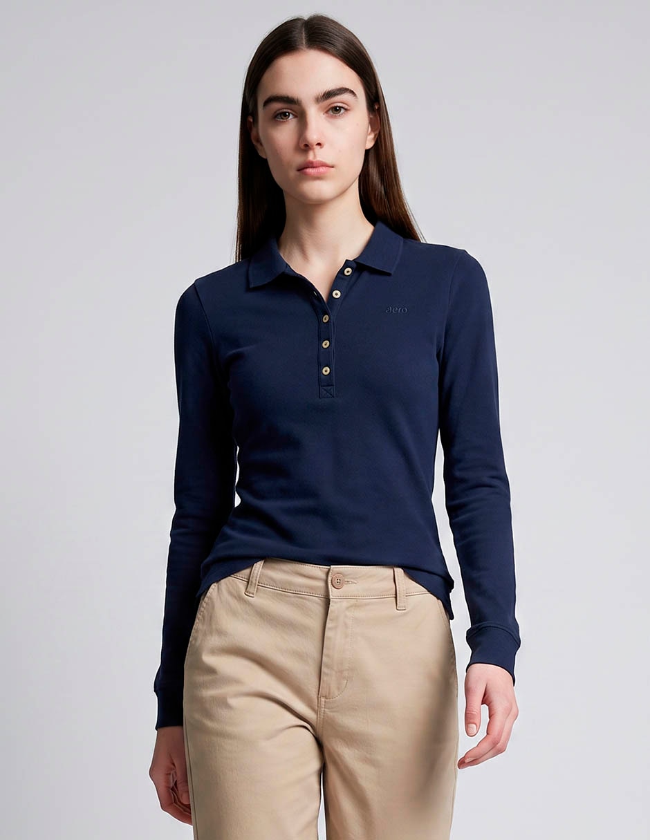 Playera tipo polo para mujer