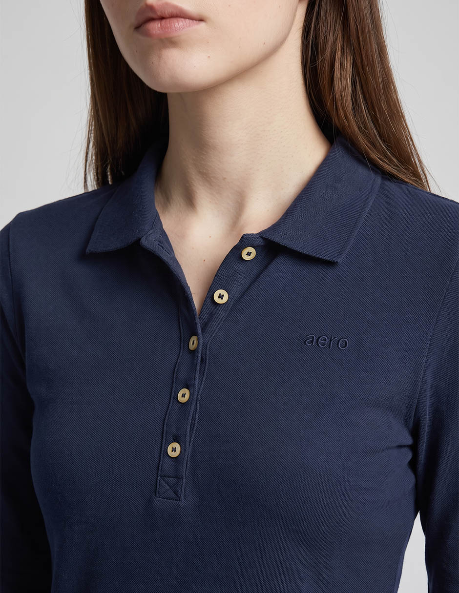 Playera tipo polo aero para mujer