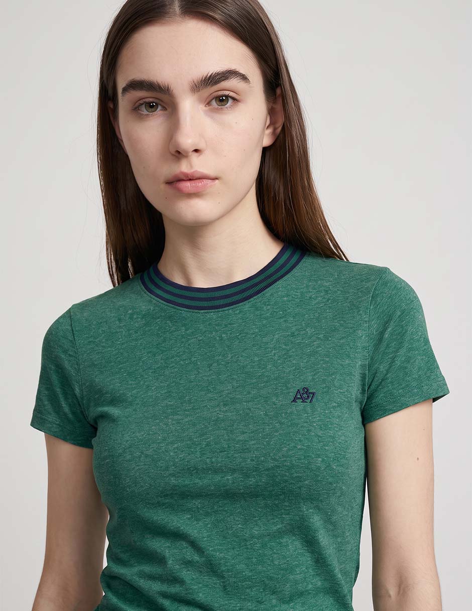 Playera manga corta cuello redondo para mujer 3
