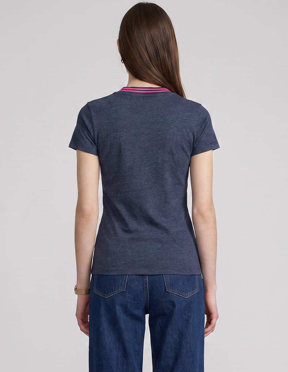Playera manga corta cuello redondo para mujer 2