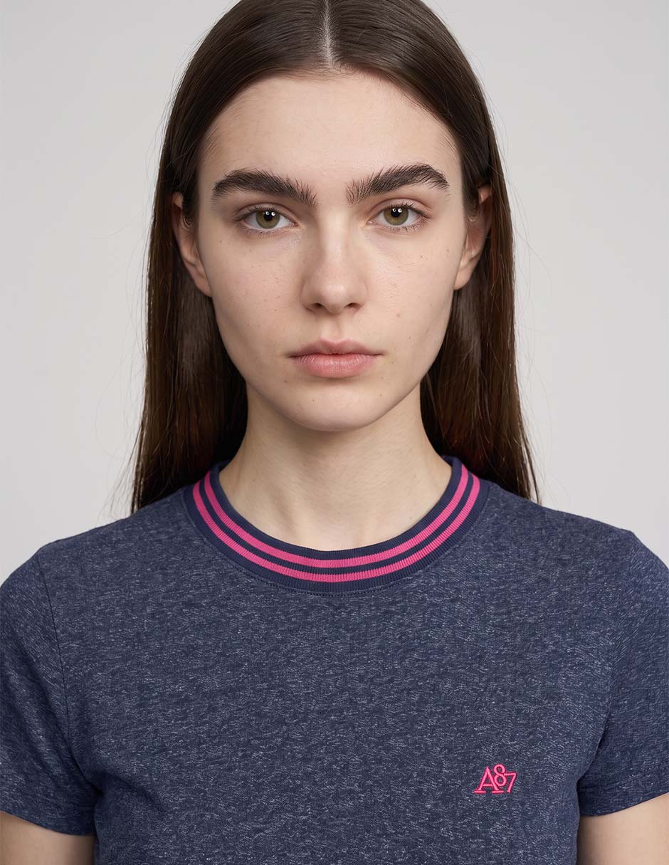 Playera manga corta cuello redondo para mujer 3