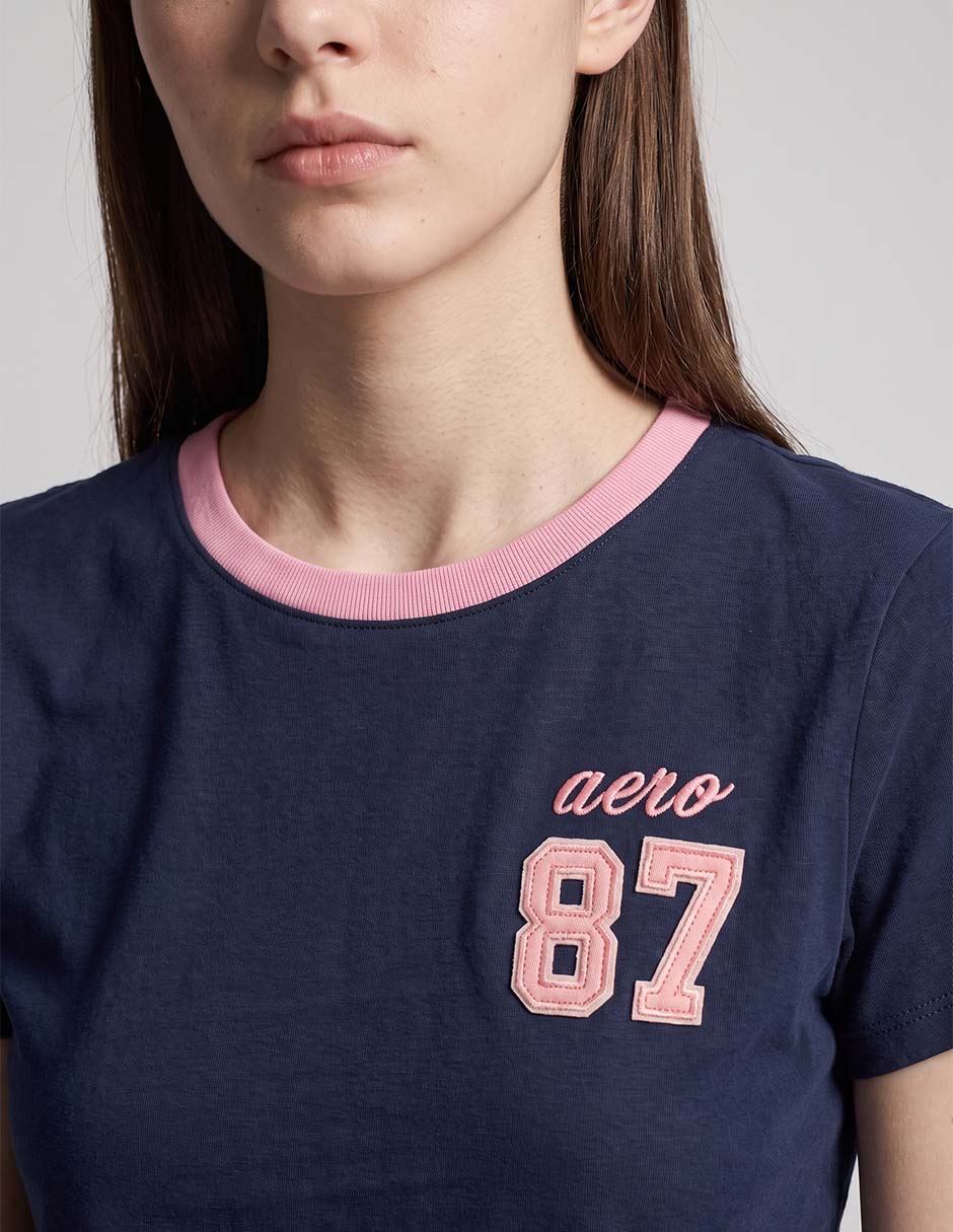 Playera manga corta Aéropostale cuello redondo para mujer