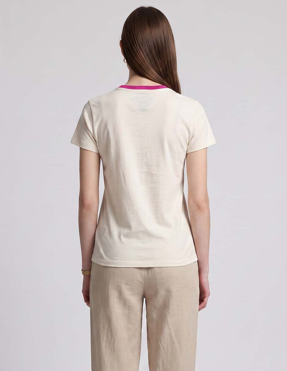 Playera manga corta cuello redondo para mujer 2