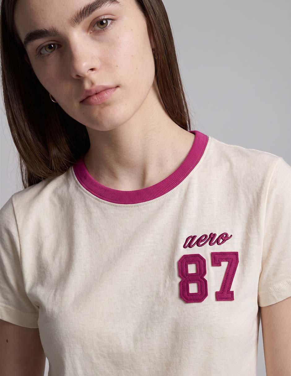 Playera manga corta cuello redondo para mujer 3