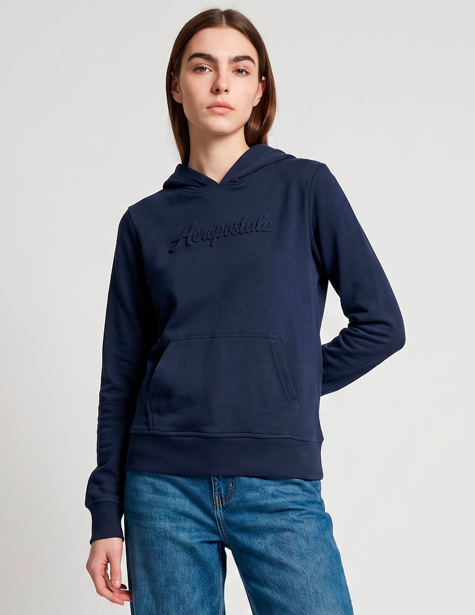 Sudadera con capucha y bolsa aéropostale para mujer