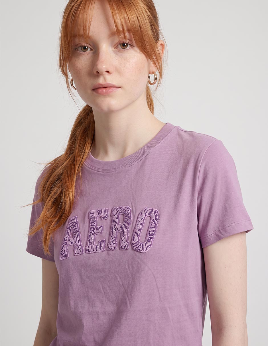 Playera manga corta aéropostale cuello redondo para mujer