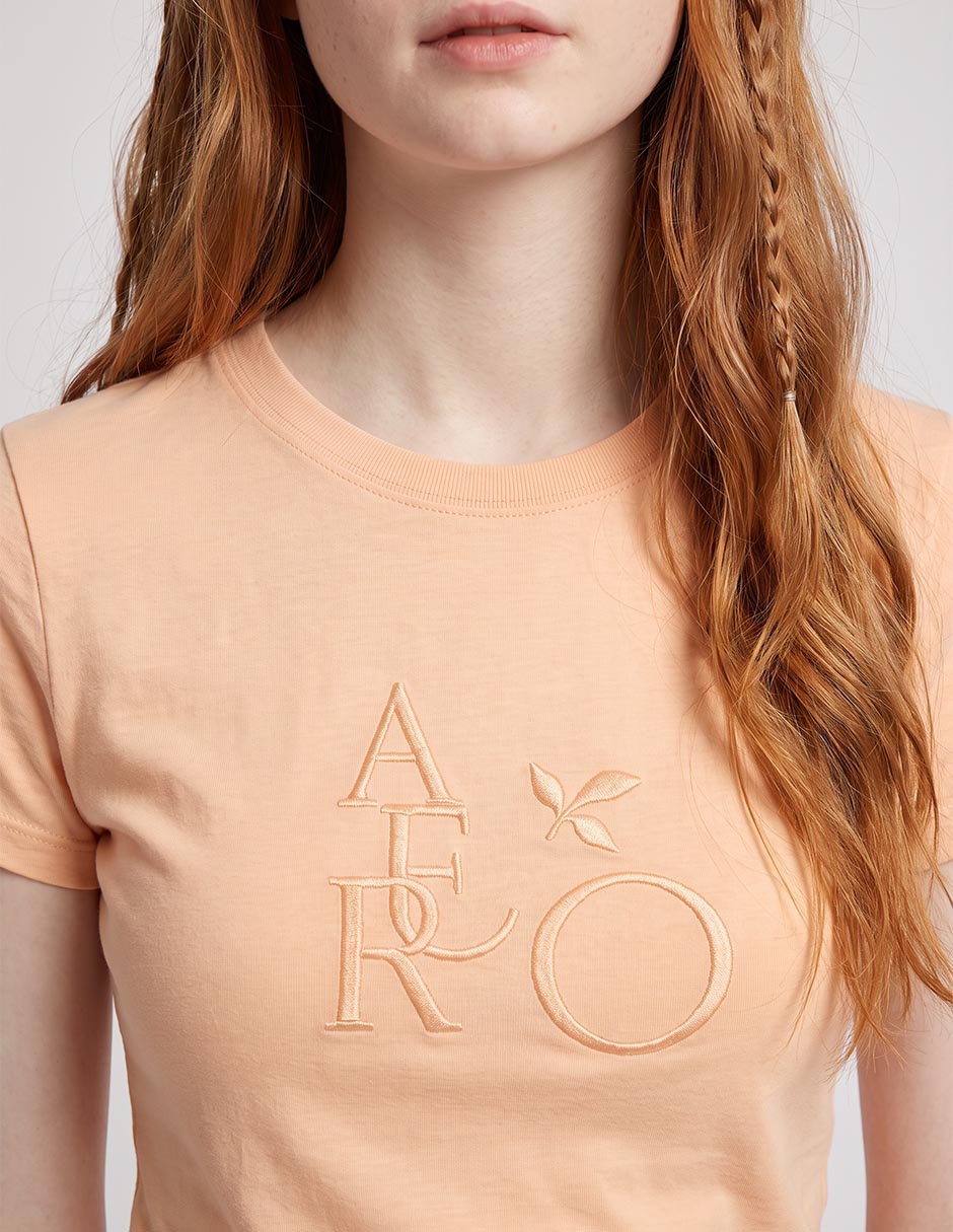 Playera manga corta cuello redondo para mujer 3