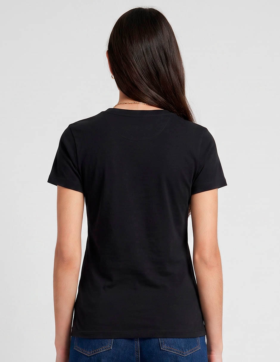 Playera manga corta aero cuello redondo para mujer