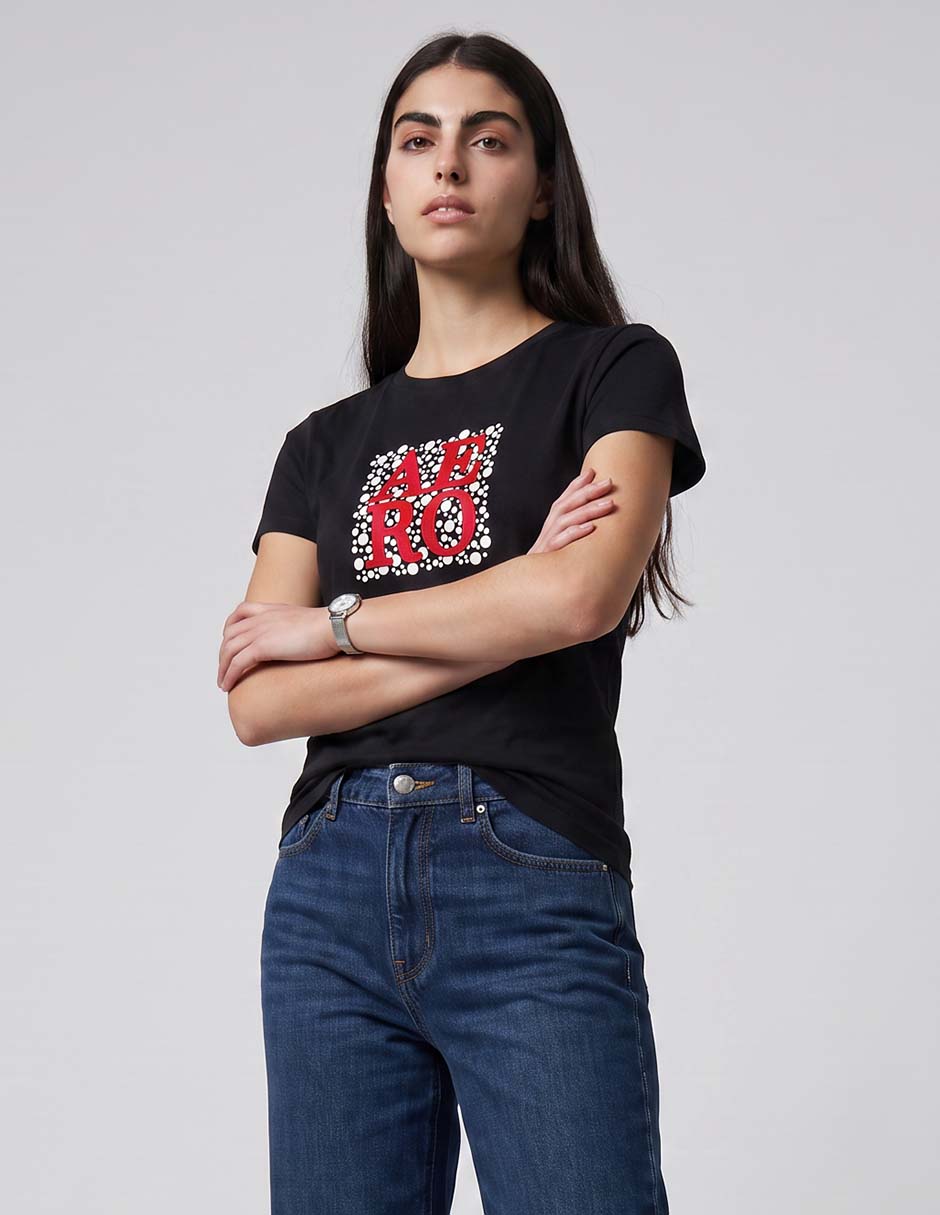 Playera manga corta cuello redondo para mujer Playera manga corta cuello redondo para mujer