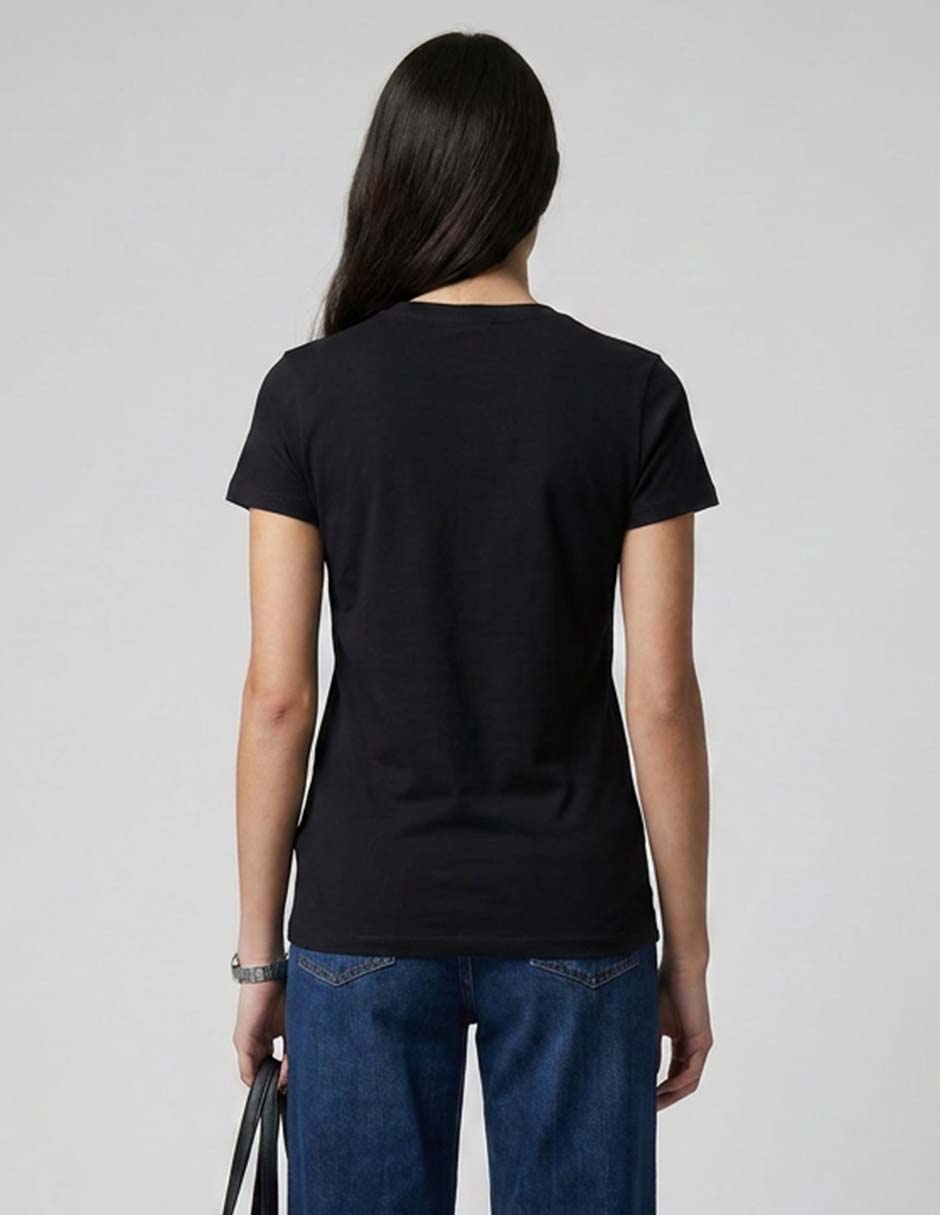 Playera manga corta aero cuello redondo para mujer