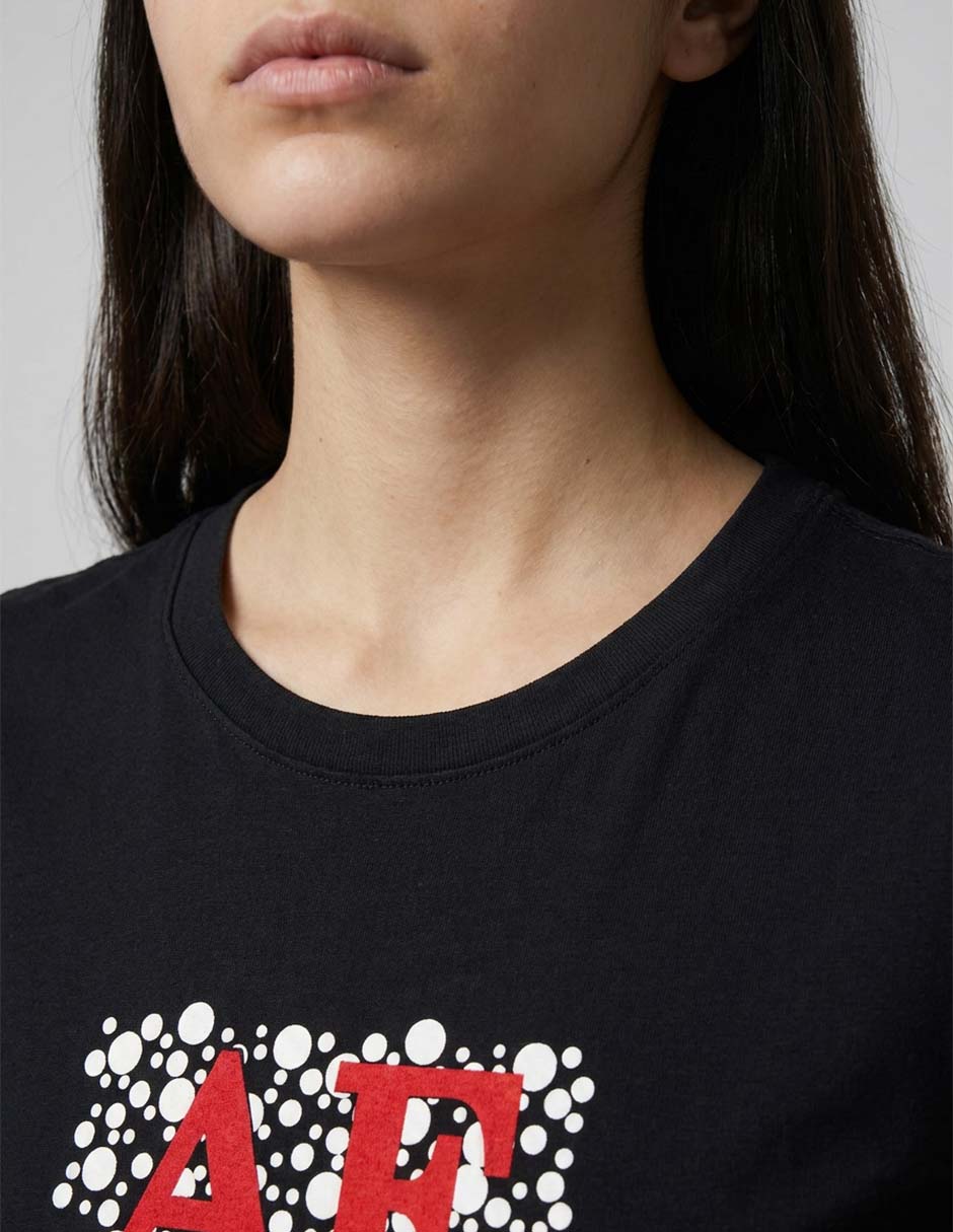 Playera manga corta aero cuello redondo para mujer