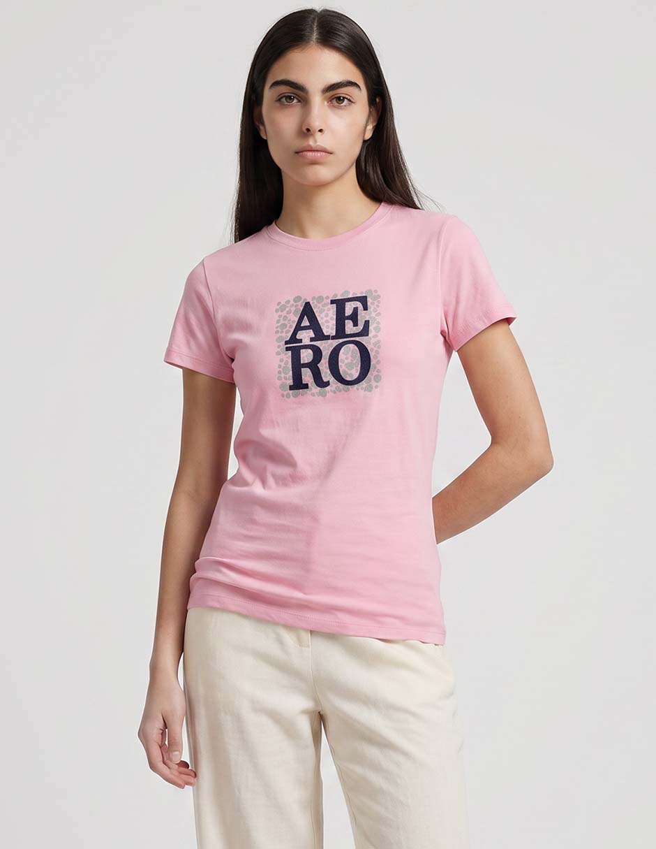 Playera manga corta cuello redondo para mujer 1