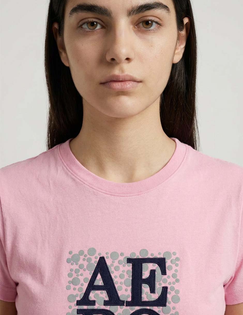Playera manga corta cuello redondo para mujer 3