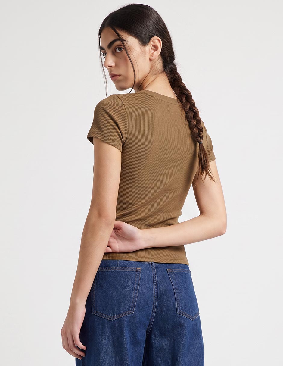 Playera manga corta aéropostale cuello redondo para mujer