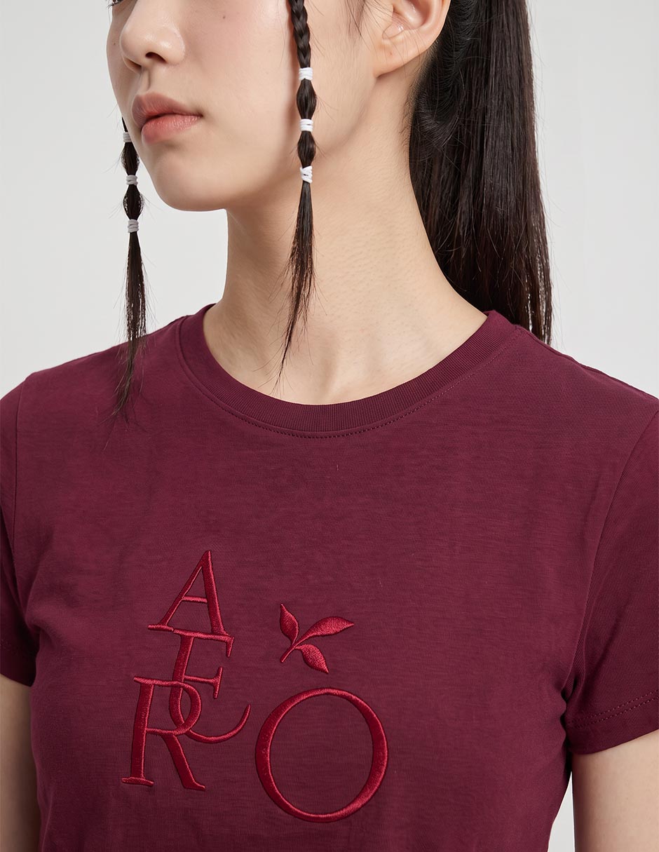 Playera manga corta cuello redondo para mujer 3