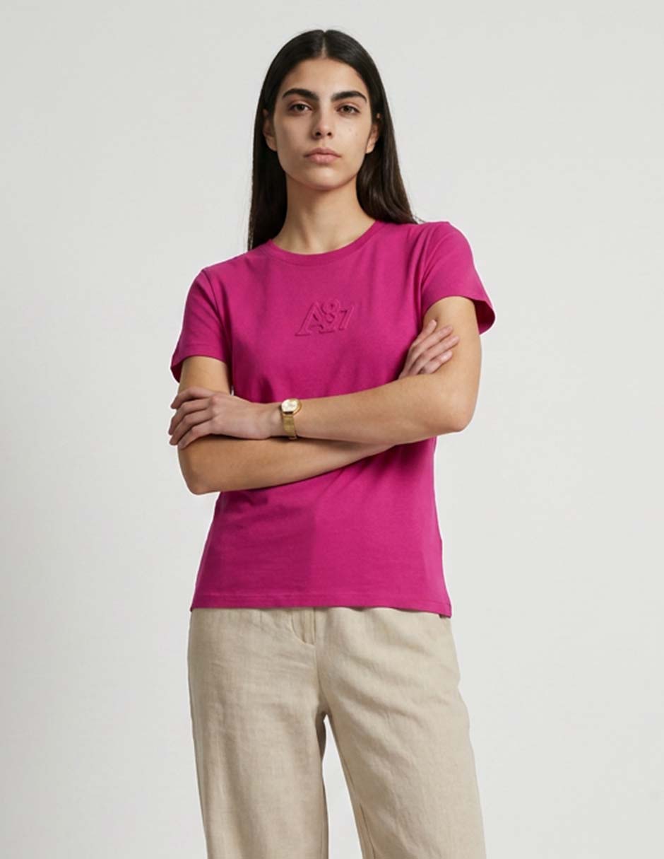 Playera manga corta cuello redondo para mujer Playera manga corta cuello redondo para mujer