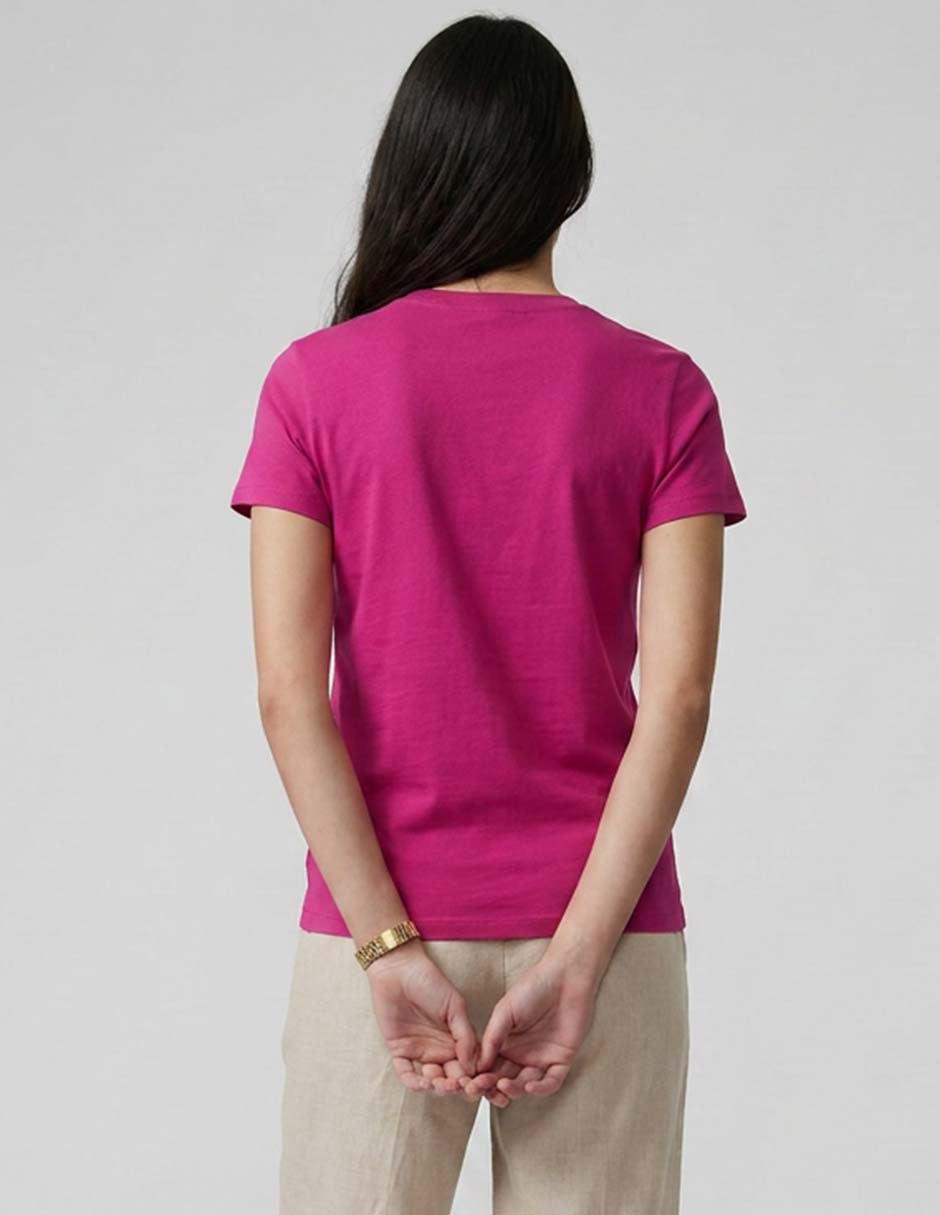 Playera manga corta cuello redondo para mujer 2