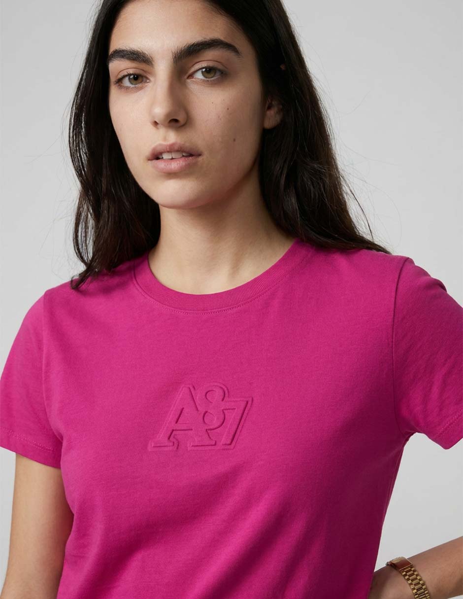 Playera manga corta cuello redondo para mujer 3