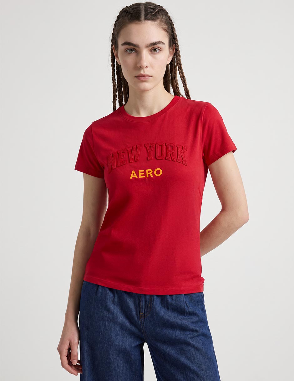 Playera manga corta cuello redondo para mujer Playera manga corta cuello redondo para mujer