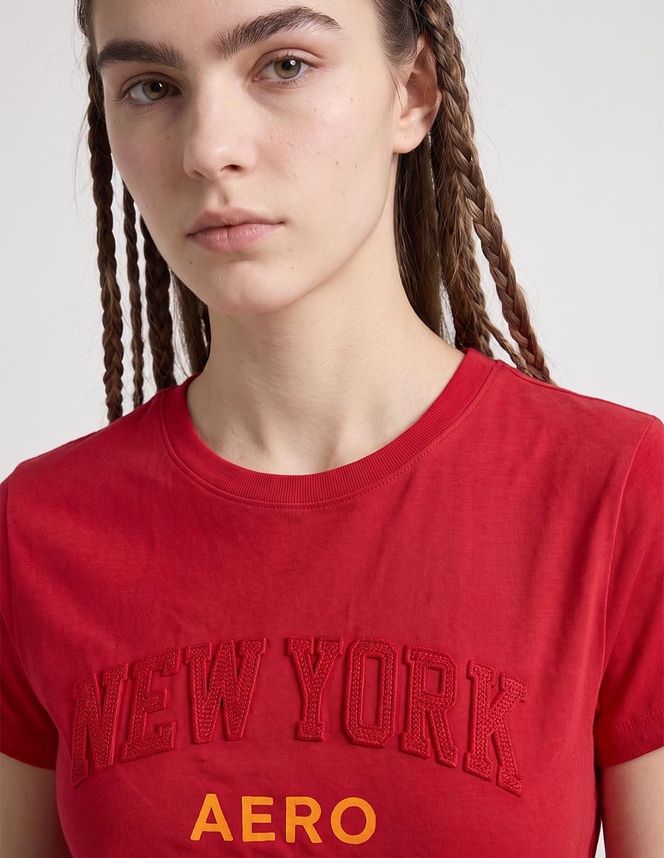 Playera manga corta Aéropostale cuello redondo para mujer