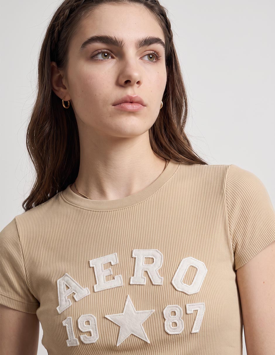 Playera manga corta cuello redondo para mujer 3