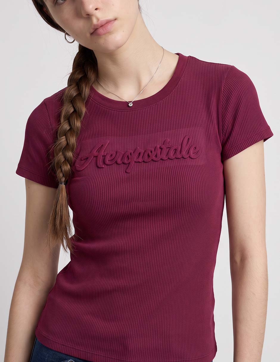 Playera manga corta cuello redondo para mujer 3