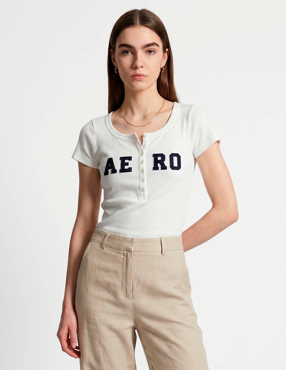 Playera manga corta cuello redondo para mujer 1