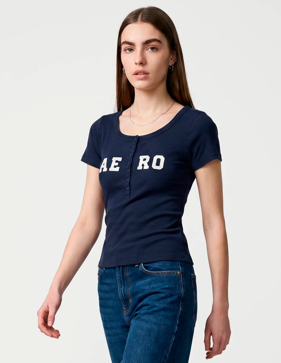 Playera manga corta cuello redondo para mujer