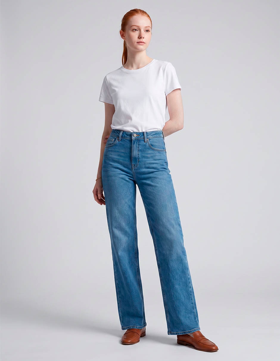 Jeans wide leg Aeropostale corte media cintura para mujer 3